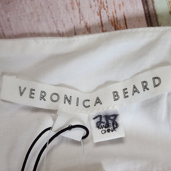 Veronica Beard Sleeveless Midi Dress White/Golden Sand Women's Size 6 - Picture 5 of 13